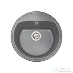   Lunart Otis 51,6 cm-es öntött gránit mosogató medence szifon nélkül,Szürke 5999123000194