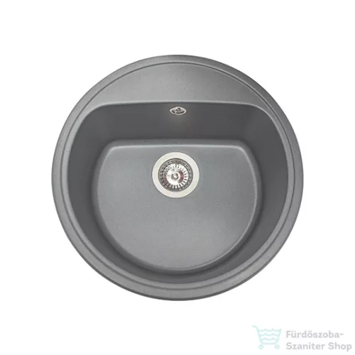 Lunart Otis 51,6 cm-es öntött gránit mosogató medence szifon nélkül,Szürke 5999123000194