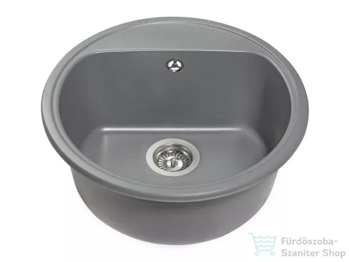 Lunart Otis 51,6 cm-es öntött gránit mosogató medence szifon nélkül,Szürke 5999123000194