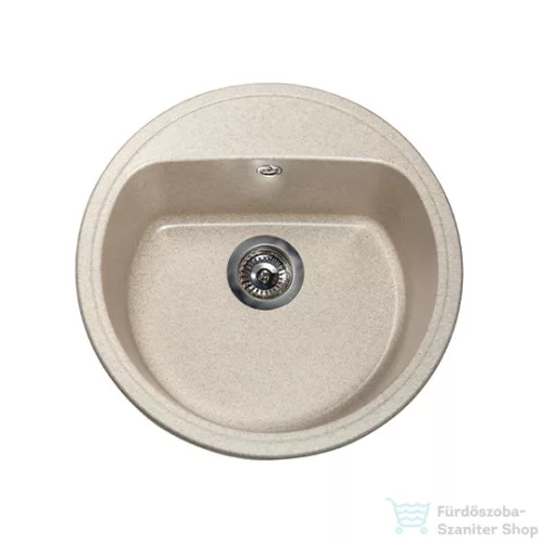 Lunart Otis 51,6 cm-es öntött gránit mosogató medence szifon nélkül,Sand 5999123000200