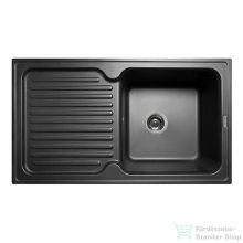   Lunart Dante 86,1x49x,6 cm-es öntött gránit mosogató medence szifon nélkül,Fekete 5999123000279