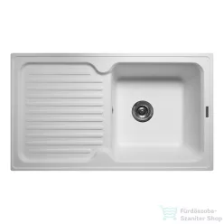   Lunart Dante 86,1x49x,6 cm-es öntött gránit mosogató medence szifon nélkül,Pearl white 5999123000293