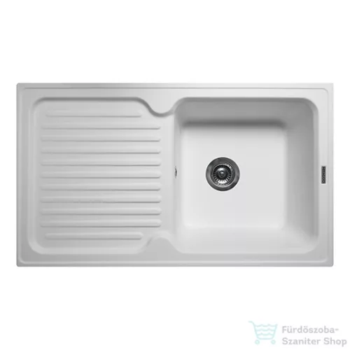 Lunart Dante 86,1x49x,6 cm-es öntött gránit mosogató medence szifon nélkül,Pearl white 5999123000293