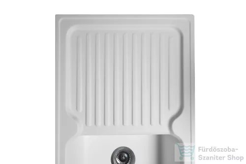 Lunart Dante 86,1x49x,6 cm-es öntött gránit mosogató medence szifon nélkül,Pearl white 5999123000293