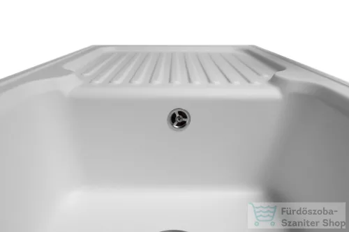 Lunart Dante 86,1x49x,6 cm-es öntött gránit mosogató medence szifon nélkül,Pearl white 5999123000293