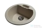 Lunart Carl 44,6 cm-es öntött gránit mosogató medence szifon nélkül,Sand 5999123000323