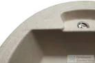 Lunart Carl 44,6 cm-es öntött gránit mosogató medence szifon nélkül,Sand 5999123000323