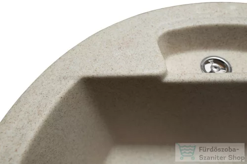 Lunart Carl 44,6 cm-es öntött gránit mosogató medence szifon nélkül,Sand 5999123000323