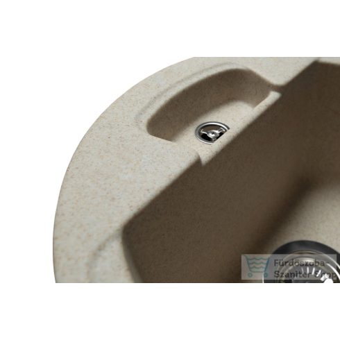Lunart Carl 44,6 cm-es öntött gránit mosogató medence szifon nélkül,Sand 5999123000323