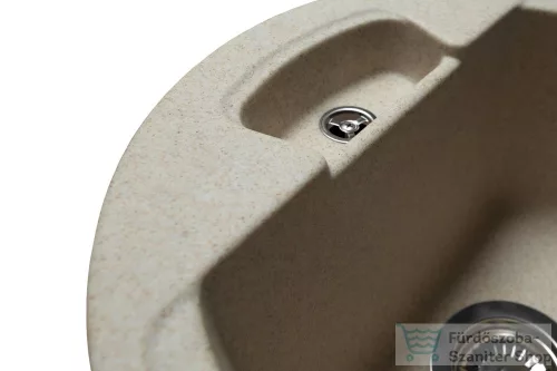 Lunart Carl 44,6 cm-es öntött gránit mosogató medence szifon nélkül,Sand 5999123000323