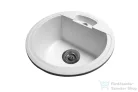 Lunart Carl 44,6 cm-es öntött gránit mosogató medence szifon nélkül,Pearl white 5999123000330
