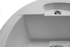 Lunart Carl 44,6 cm-es öntött gránit mosogató medence szifon nélkül,Pearl white 5999123000330