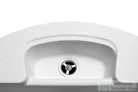 Lunart Carl 44,6 cm-es öntött gránit mosogató medence szifon nélkül,Pearl white 5999123000330