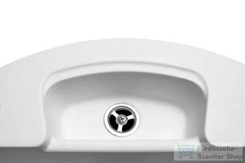 Lunart Carl 44,6 cm-es öntött gránit mosogató medence szifon nélkül,Pearl white 5999123000330