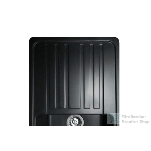 Lunart Ellis 75,8x46,2 cm-es öntött gránit mosogató medence szifon nélkül,Fekete 5999123000347