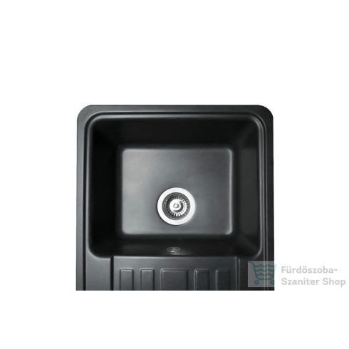 Lunart Ellis 75,8x46,2 cm-es öntött gránit mosogató medence szifon nélkül,Fekete 5999123000347