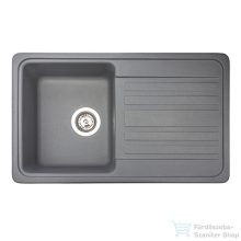   Lunart Ellis 75,8x46,2 cm-es öntött gránit mosogató medence szifon nélkül,Szürke 5999123000354