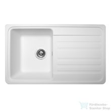   Lunart Ellis 75,8x46,2 cm-es öntött gránit mosogató medence szifon nélkül,Pearl white 5999123000378