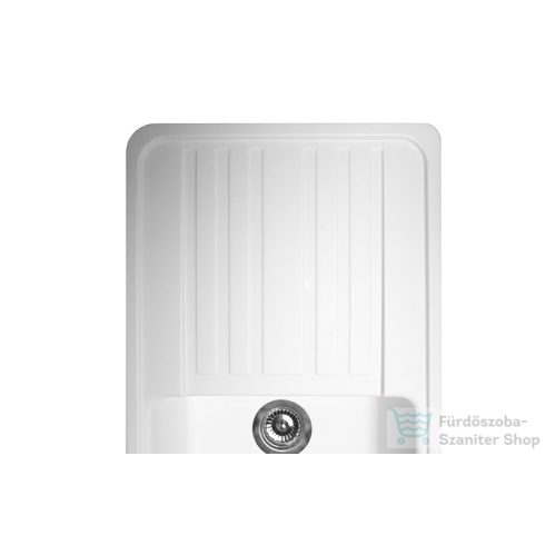 Lunart Ellis 75,8x46,2 cm-es öntött gránit mosogató medence szifon nélkül,Pearl white 5999123000378