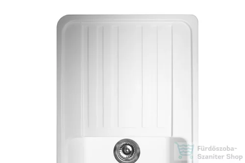 Lunart Ellis 75,8x46,2 cm-es öntött gránit mosogató medence szifon nélkül,Pearl white 5999123000378