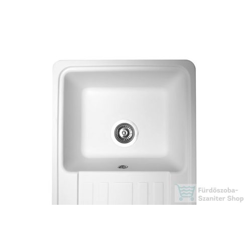 Lunart Ellis 75,8x46,2 cm-es öntött gránit mosogató medence szifon nélkül,Pearl white 5999123000378