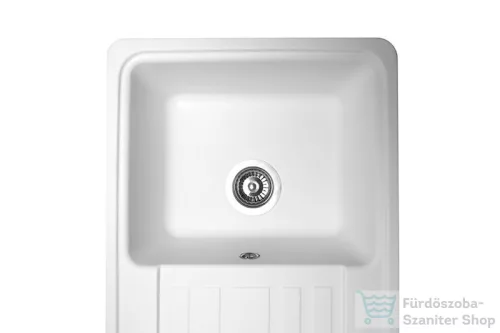 Lunart Ellis 75,8x46,2 cm-es öntött gránit mosogató medence szifon nélkül,Pearl white 5999123000378