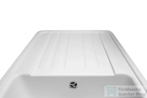 Lunart Ellis 75,8x46,2 cm-es öntött gránit mosogató medence szifon nélkül,Pearl white 5999123000378