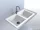 Lunart Charlotte 87x50 cm-es öntött gránit mosogató medence szifon nélkül,Pearl white 5999123000460