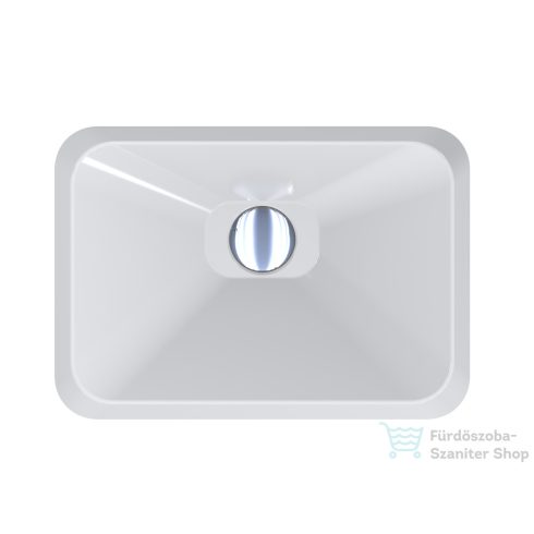 Lunart Aaron 44x31 cm-es beépíthető öntöttmárvány mosdó csaplyuk és túlfolyó nélkül,matt fehér 5999123000484