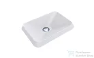 Lunart Aaron 44x31 cm-es beépíthető öntöttmárvány mosdó csaplyuk és túlfolyó nélkül,matt fehér 5999123000484