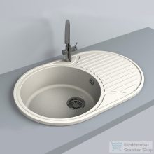   Lunart Fernanda 77x50 cm-es öntött gránit mosogató medence szifon nélkül,Sand 5999123000538