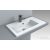Lunart Liam 700 L 70x40 cm-es beépíthető öntöttmárvány mosdó,fényes fehér 5999123001085