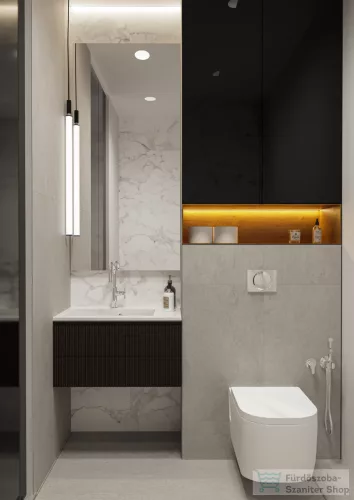 Lunart Liam 700 L 70x40 cm-es beépíthető öntöttmárvány mosdó,fényes fehér 5999123001085