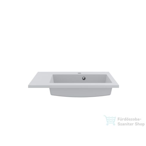Lunart Liam 700 R 70x40 cm-es beépíthető öntöttmárvány mosdó,matt fehér 5999123001139