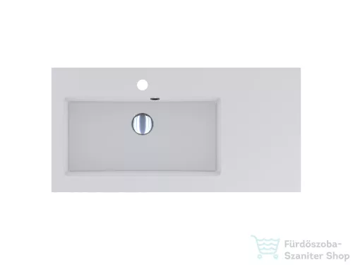 Lunart Liam 800 L 80x40 cm-es beépíthető öntöttmárvány mosdó,fényes fehér 5999123001207