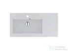 Lunart Liam 800 L 80x40 cm-es beépíthető öntöttmárvány mosdó,matt fehér 5999123001214