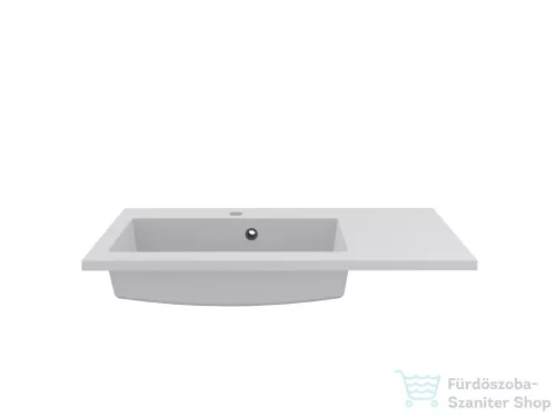 Lunart Liam 800 L 80x40 cm-es beépíthető öntöttmárvány mosdó,matt fehér 5999123001214