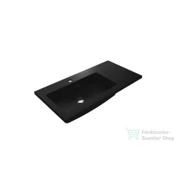   Lunart Liam 800 L 80x40 cm-es beépíthető öntöttmárvány mosdó,fekete kvarc 5999123001221