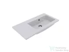 Lunart Liam 800 R 80x40 cm-es beépíthető öntöttmárvány mosdó,fényes fehér 5999123001245