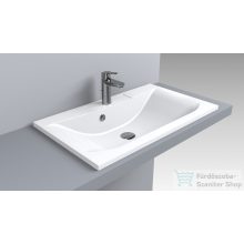   Lunart Stuart 74,5x44,7 cm-es beépíthető öntöttmárvány mosdó,fényes fehér 5999123001320