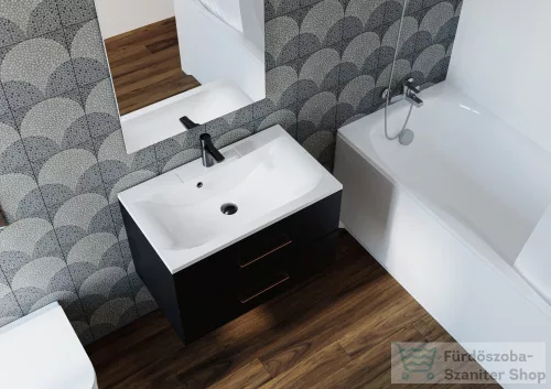 Lunart Stuart 74,5x44,7 cm-es beépíthető öntöttmárvány mosdó,fényes fehér 5999123001320