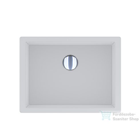 Lunart Jim 405 46,1x34,6 cm-es alulról beépíthető öntöttmárvány mosdó csaplyuk és túlfolyó nélkül,matt fehér 5999123001351