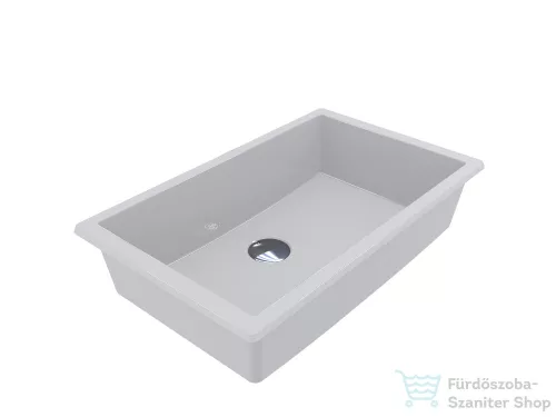 Lunart Jim 505 56,1x34,6 cm-es alulról beépíthető öntöttmárvány mosdó csaplyuk és túlfolyó nélkül,matt fehér 5999123001375