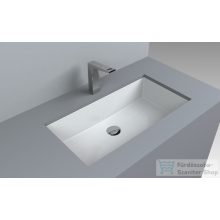  Lunart Jim 605 66,1x34,6 cm-es alulról beépíthető öntöttmárvány mosdó csaplyuk és túlfolyó nélkül,matt fehér 5999123001399