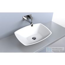   Lunart Tammi 55,5x40 cm-es pultra ültethető öntöttmárvány mosdó csaplyuk és túlfolyó nélkül,fényes fehér 5999123001726