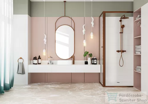 Lunart Horatio 50x35 cm-es pultra ültethető öntöttmárvány mosdó csaplyuk és túlfolyó nélkül,fényes fehér 5999123001979