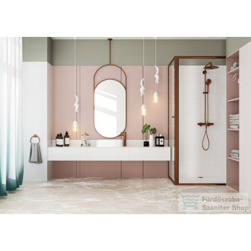 Lunart Horatio 50x35 cm-es pultra ültethető öntöttmárvány mosdó csaplyuk és túlfolyó nélkül,matt fehér 5999123001986