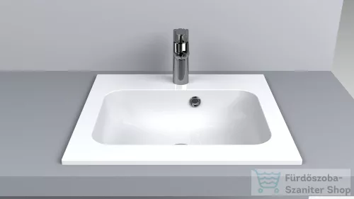 Lunart Gabriel 500 50,1x45,1 cm-es beépíthető öntöttmárvány mosdó,matt fehér 5999123002006
