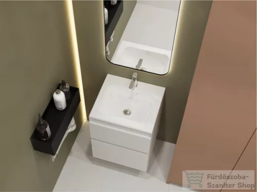 Lunart Gabriel 500 50,1x45,1 cm-es beépíthető öntöttmárvány mosdó,matt fehér 5999123002006