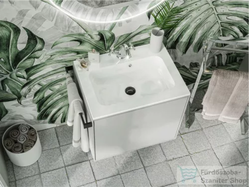 Lunart Gabriel 600 60,1x45,1 cm-es beépíthető öntöttmárvány mosdó,matt fehér 5999123002013